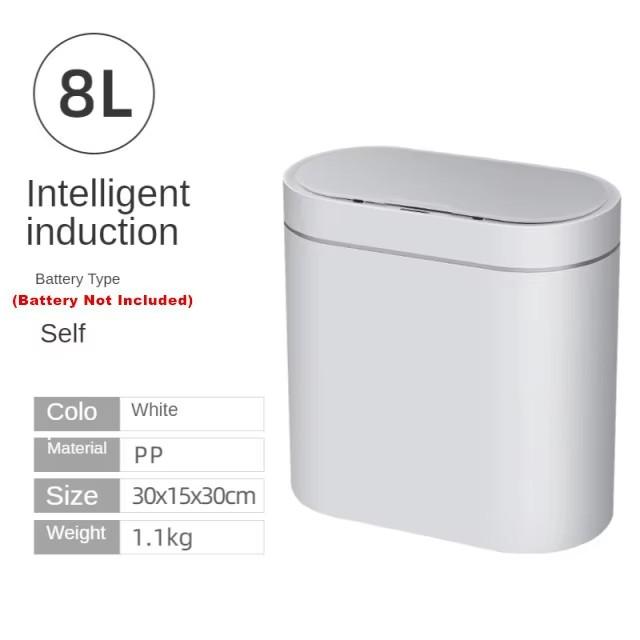 Smart Sensor Trash Can For Kitchen Bathroom Toilet  Automatic Induction Waterproof Wastebasket Garbage Bin with Lid 7/8L Dustbin