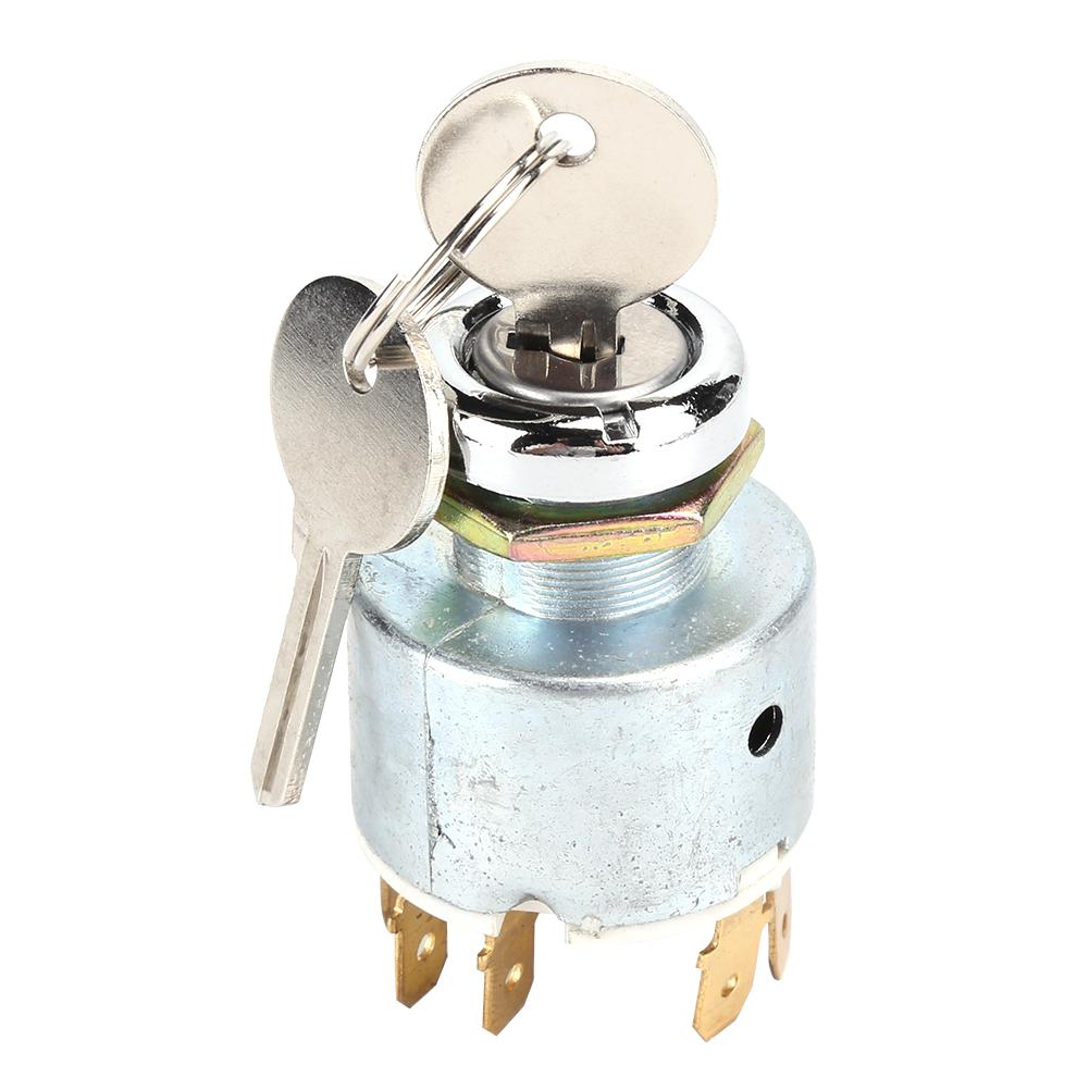 12V Zündschalter mit 2 Schlüsseln Universelles Zubehör für Boot Auto Rasenmäher