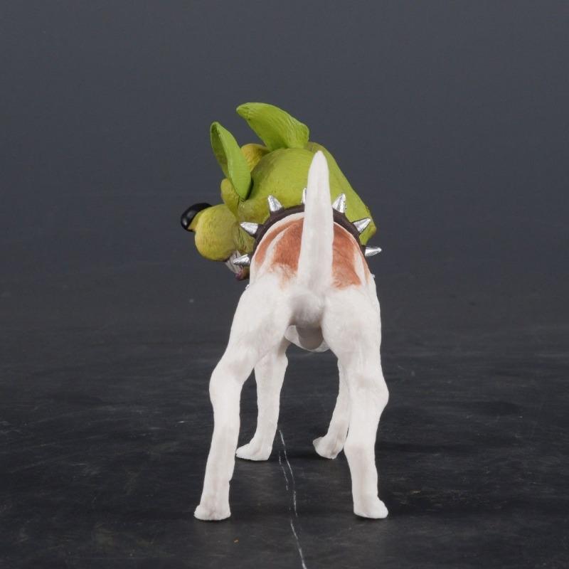 7cm Funny Green Mask Jack Russell Figure – Cartoon Dog PVC Statue, Adult Collectible Model Gift for Dog Lovers