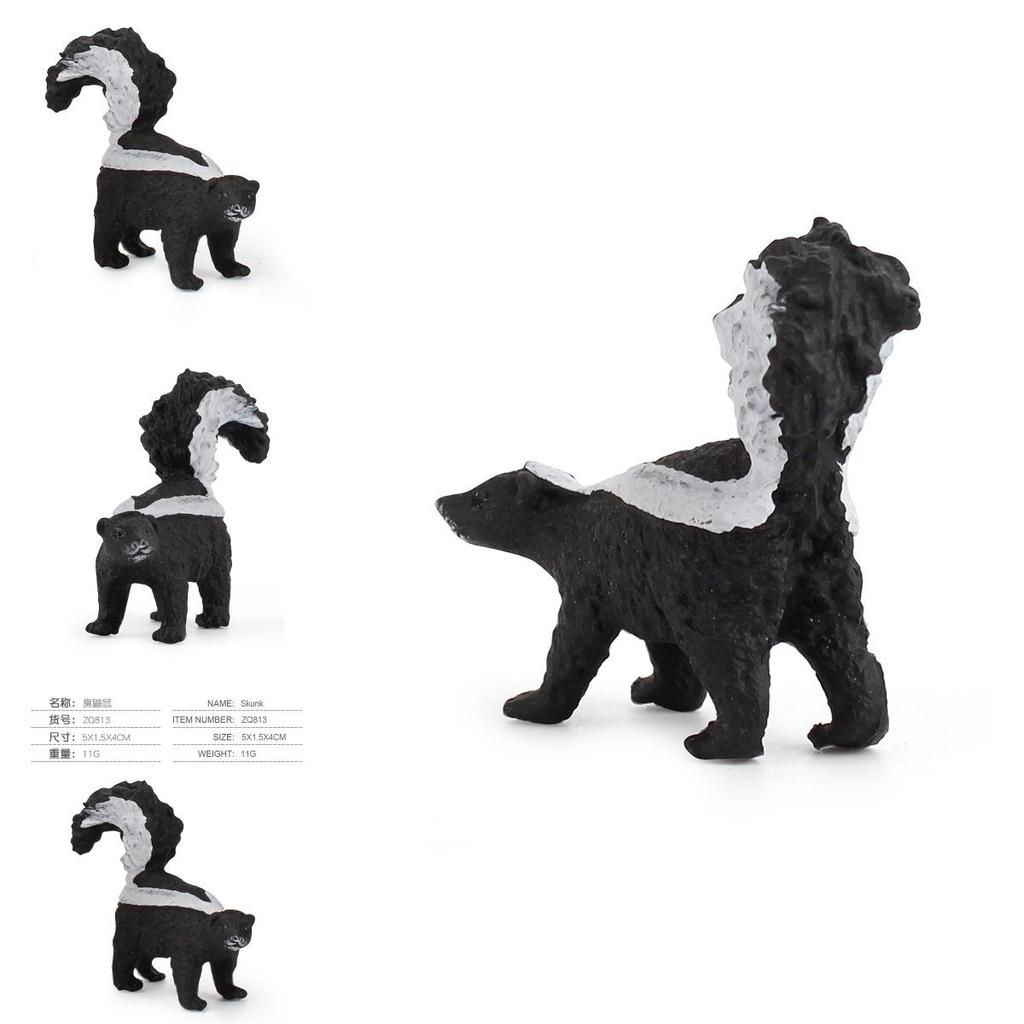Childrens Pvc Static Animal Model Of Realistic Skunk For Educational Display And Collectors