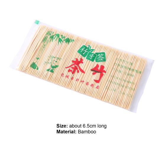1000Pcs/Set Practical Dual-side Use Toothpick Eco-friendly Labor-saving Bamboo Dinner Toothpick for Home