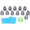 Piping Tip Set Easy Cleaning Smoothing Surfaces Flower Frosting Tip for Decorating Cakes Cupcakes