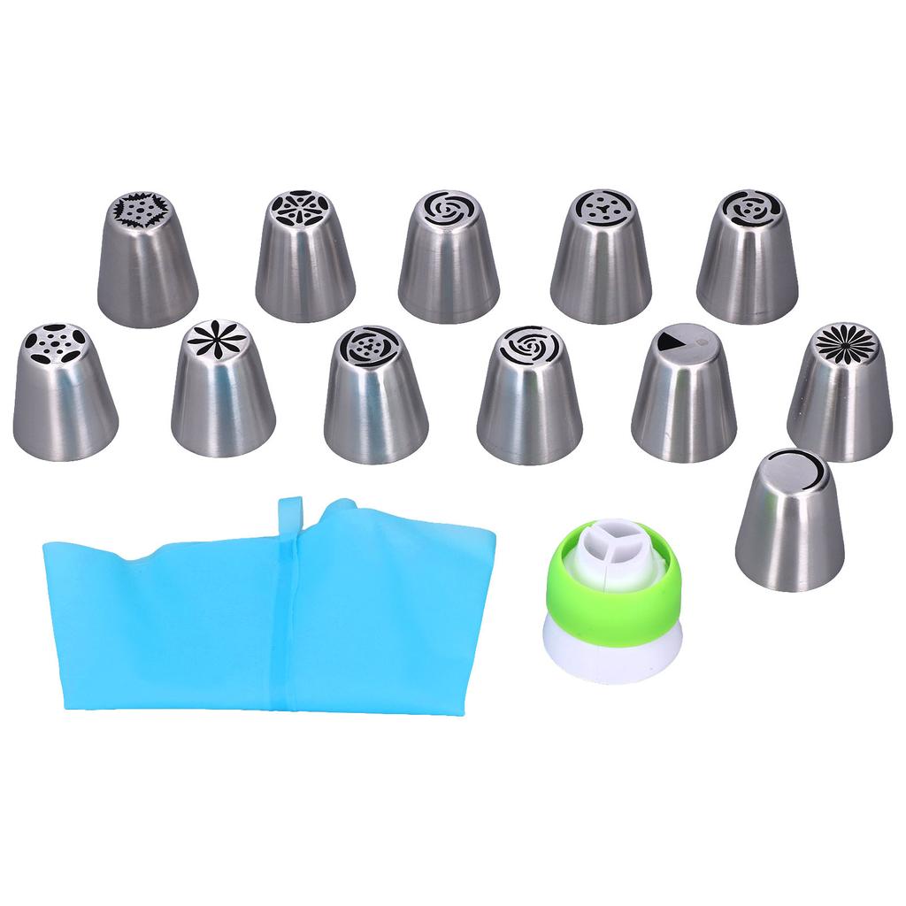 Piping Tip Set Easy Cleaning Smoothing Surfaces Flower Frosting Tip for Decorating Cakes Cupcakes
