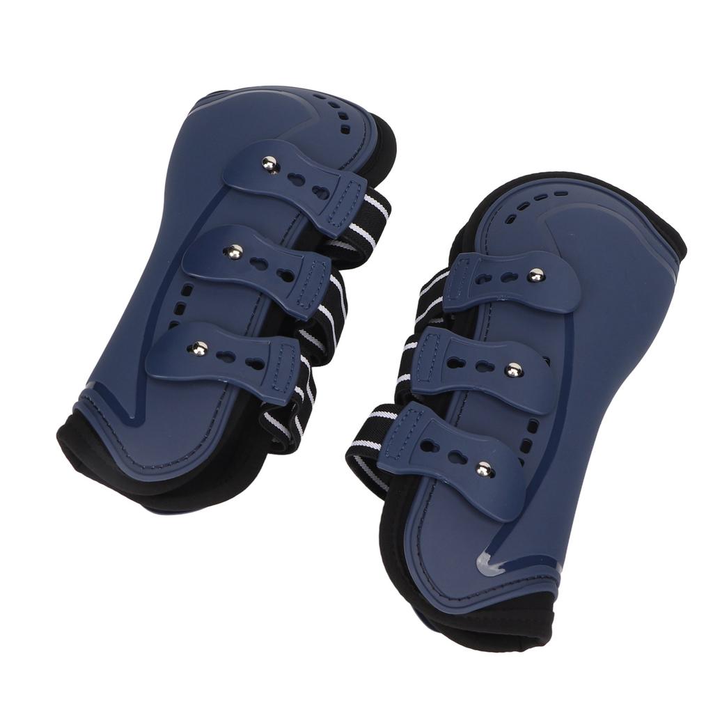 1 Pair Horse Front Leg Boots Shock Absorption Lightweight Protective Horse Leg Protector for Jumping Show Training Blue