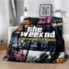 Singer The Weeknd Print Blankets Flange Warm Blanket Soft and Comfortable Home Travel Bed Blanket Picnic Blankets Birthday Gift