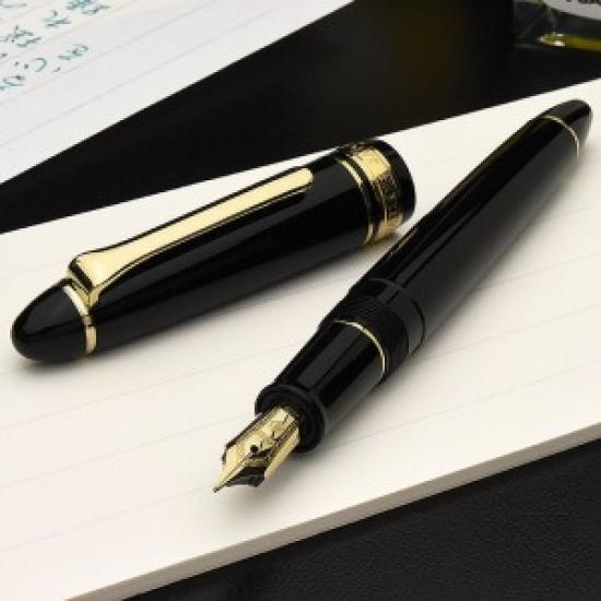 Sailor Profit Casual Fountain Pen Gold Trim Black Extra Fine Nib 11-0570-120 with Converter