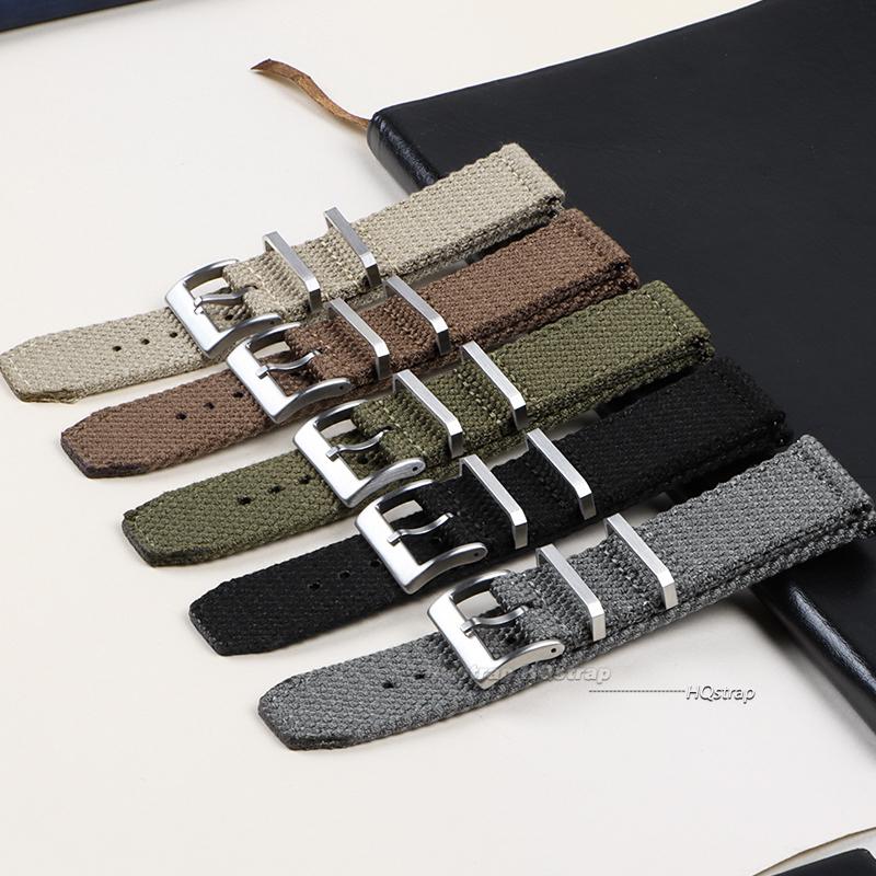 20mm 22mm Baumwoll-Nylon-Uhrenarmband für Casio Herren Militär-Sportband Gewebtes Canvas-Gewebeband für Seiko Schnellverschluss-Armband