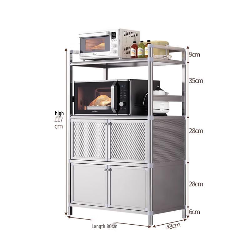 Modern Carbon Steel Kitchen Storage Cabinet