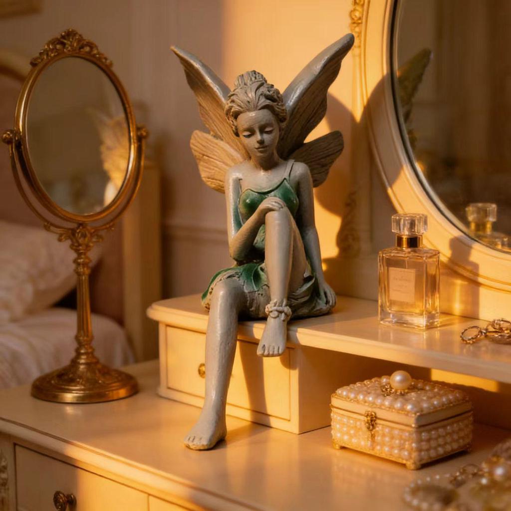 Ornamento Artigianale in Resina Fiore Fatato Sogno Nordico - Carino e Creativo Decorazione da Tavolo per Cuore Femminile