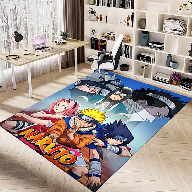1pc Narutos Adventure Begins Carpet for Playroom Bedroom Living Room Sofa Home Decor,kids Game Area Rug Non-slip Floor Mat Y723109