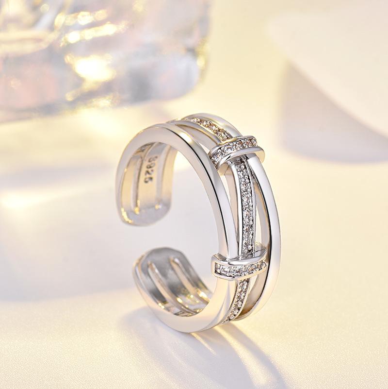 New 925 Silver Ring Heart Sparkle AAA Zircon High Quality For Women Rings Wedding Fine Jewelry Accessories Party Gift