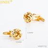High Quality Electroplated Gold Fried Dough Twists Shaped Copper Metal Cufflinks Men's French Shirt