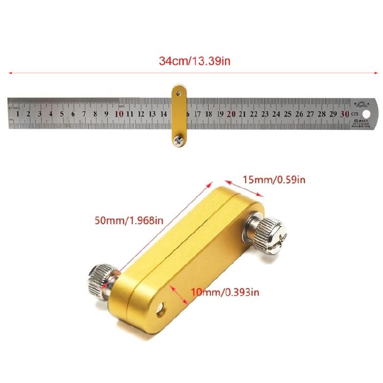 Woodworking Ruler Slide Rule Woodworking Tools Adjustable Metal Marking Gauge Pocket Ruler Scribing Measuring Tools