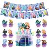 50 PCS Wings of Fire Themed Birthday Party Supplies Decorations Set with Banner, Balloons, Hanging Swirls, Cake Cupcake Toppers for Boys Girls Wings