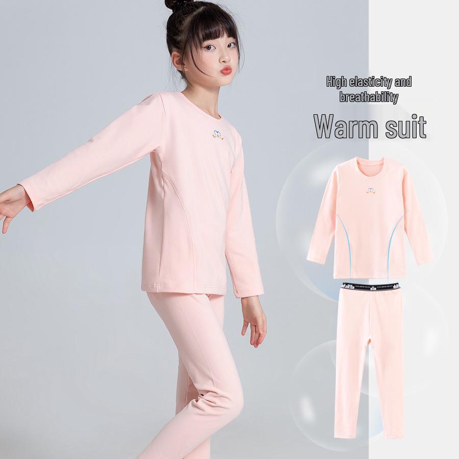 Children's Thermal Fleece Underwear Set - Unisex Base Layer Shirt & Pants