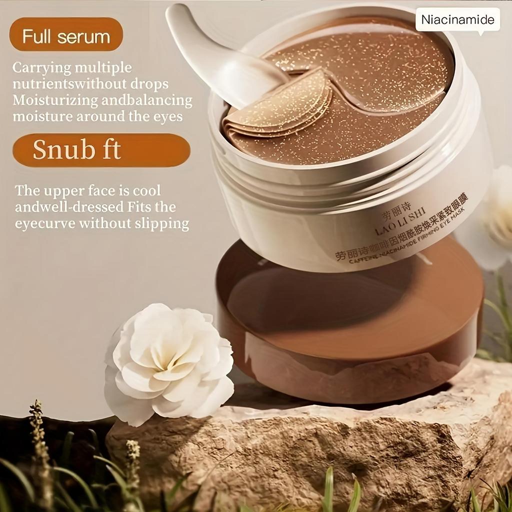 Koffein Peptid Straffende Augenmasken mit Hyaluronsäure & Niacinamid - Liften, Straffen, Hellt auf & Spendet Feuchtigkeit für alle Hauttypen, Ideal für die Augenpflege