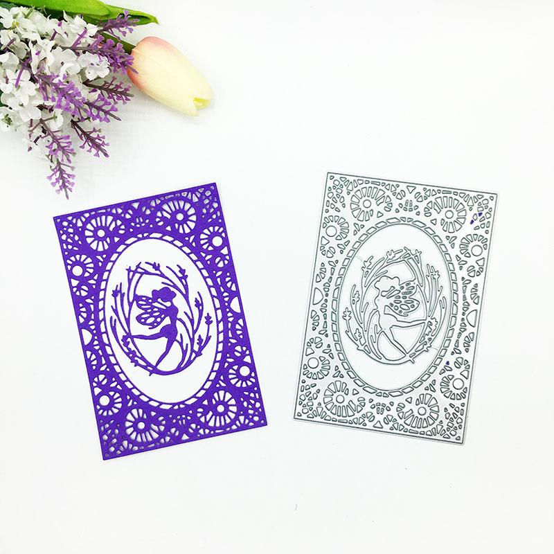 Girl Frame Metal Cutting Dies Stencils Die Cut for DIY Scrapbooking Album Paper Card Embossing