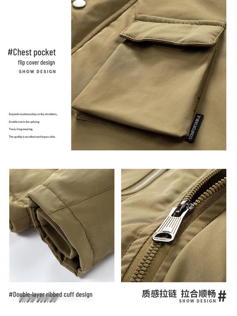 Men's Autumn/Winter Thick Plus Size Pure Cotton Mid-Length Jacket