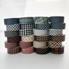 6 Rolls Aesthetic Decorative  Tapes Grid Polka Dot Style for Scrapbooking Journal School Craft Use