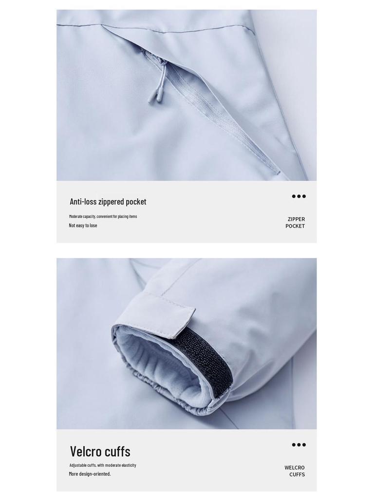 Unisex 3-in-1 Abnehmbare Winddichte Wasserdichte Outdoor Bergsteigerjacke