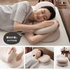 EMOOR Pillow with Memory Construction with Different Memory Foam Washable Cover Side-Sleeping Hand-Hugging, Foam, Two-Layer Firmness, Urethane,