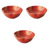 Set of 3 Red Glazed Gold Brushed Spiral Small Bowls X Small Bowls by Setomonohonpo Flower-Shaped [12.8 5cm]