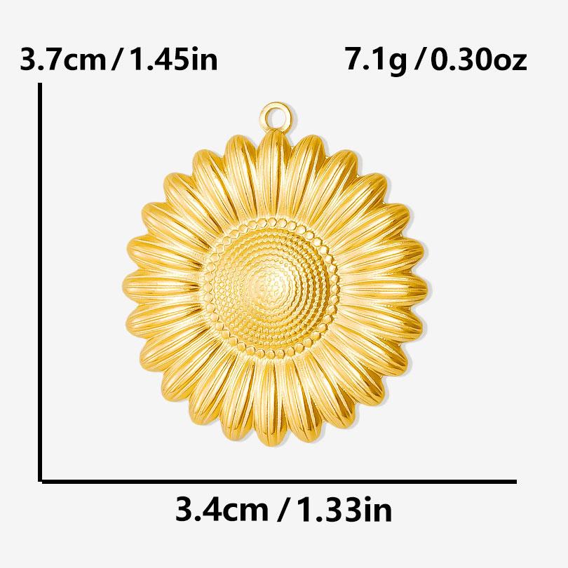 6pcs/Lot Plant Accessories DIY Stainless Steel Flower Leaf Charms For Jewelry Making Bulk Sunflower Rose Pendant Filigree Charm