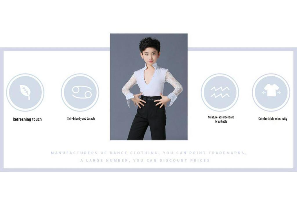 Children's Autumn Ballroom Dance Outfits: Boys' Latin Competition Costumes, Adult Sizes Available.