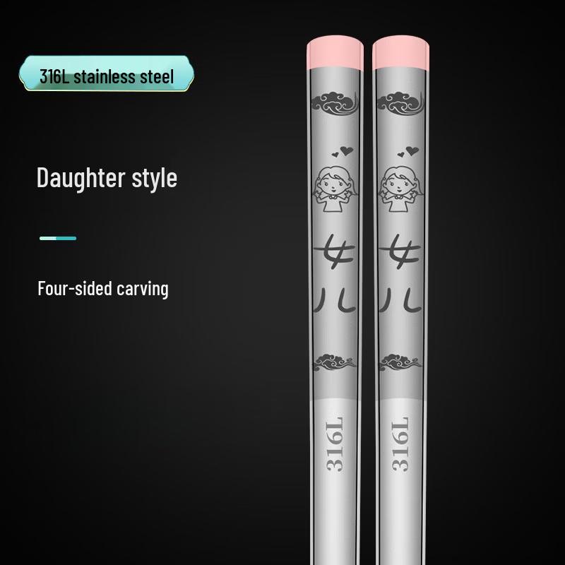 

RuHan 316 Stainless Steel Non-Slip Hollow Chopsticks