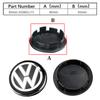 4 SZTUKI 55mm 65mm nakładka na środek felgi do modelarstwa samochodowego emblemat nakrętka piasty pasująca do VW Volkswagen Golf Sharan Passat Tiguan Akcesoria