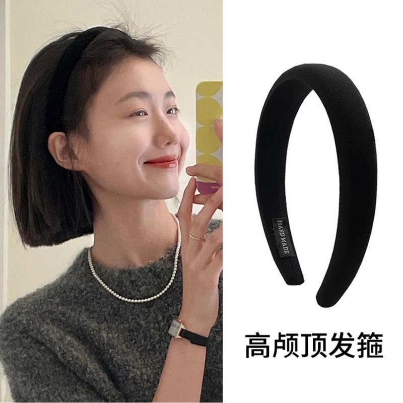 Red headband for women, wide-brimmed, hair-pressing, face-washing headband, high-end, stylish, fashionable headwear, hairpin headband