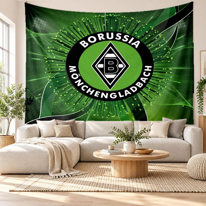 Borussia Mönchengladbach Wall Tapestry, Soft Fabric Wall Hanging, Decorative Backdrop For Bedroom Home Wall Art