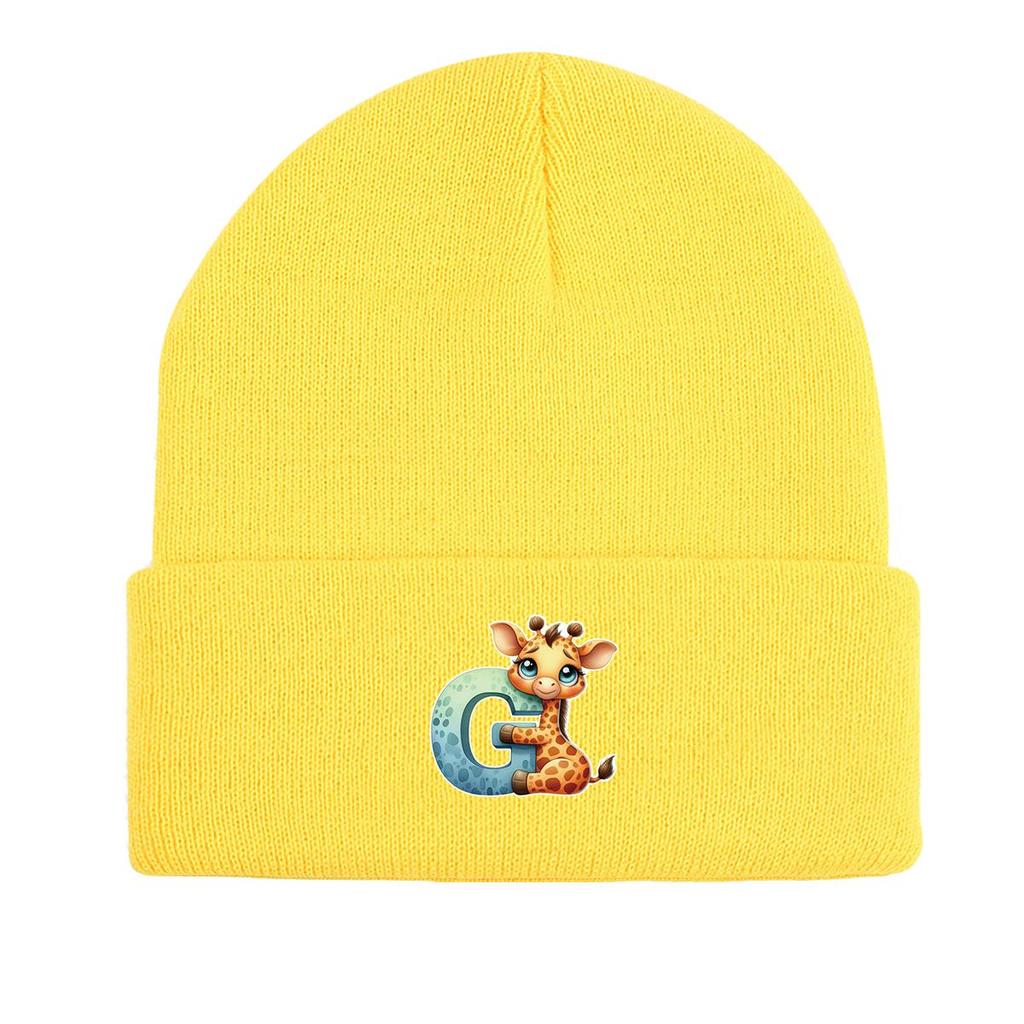 1pc, Alphabet A to Z and Animals Print Knitted Cap Beanie, 260 Knit Hats to Choose, for Men And Women
