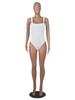 Women's Solid Color U-Neck Sleeveless Tank Top Bodysuit