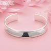 925 Sterling Silver 12mm Smooth Adjustable Bangle Wedding Jewelry