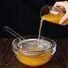 304 Stainless Steel Flour Sieve & Oil Strainer with Handle - Fine 60 Mesh Skimmer and Thickened Wide Edge Ladle