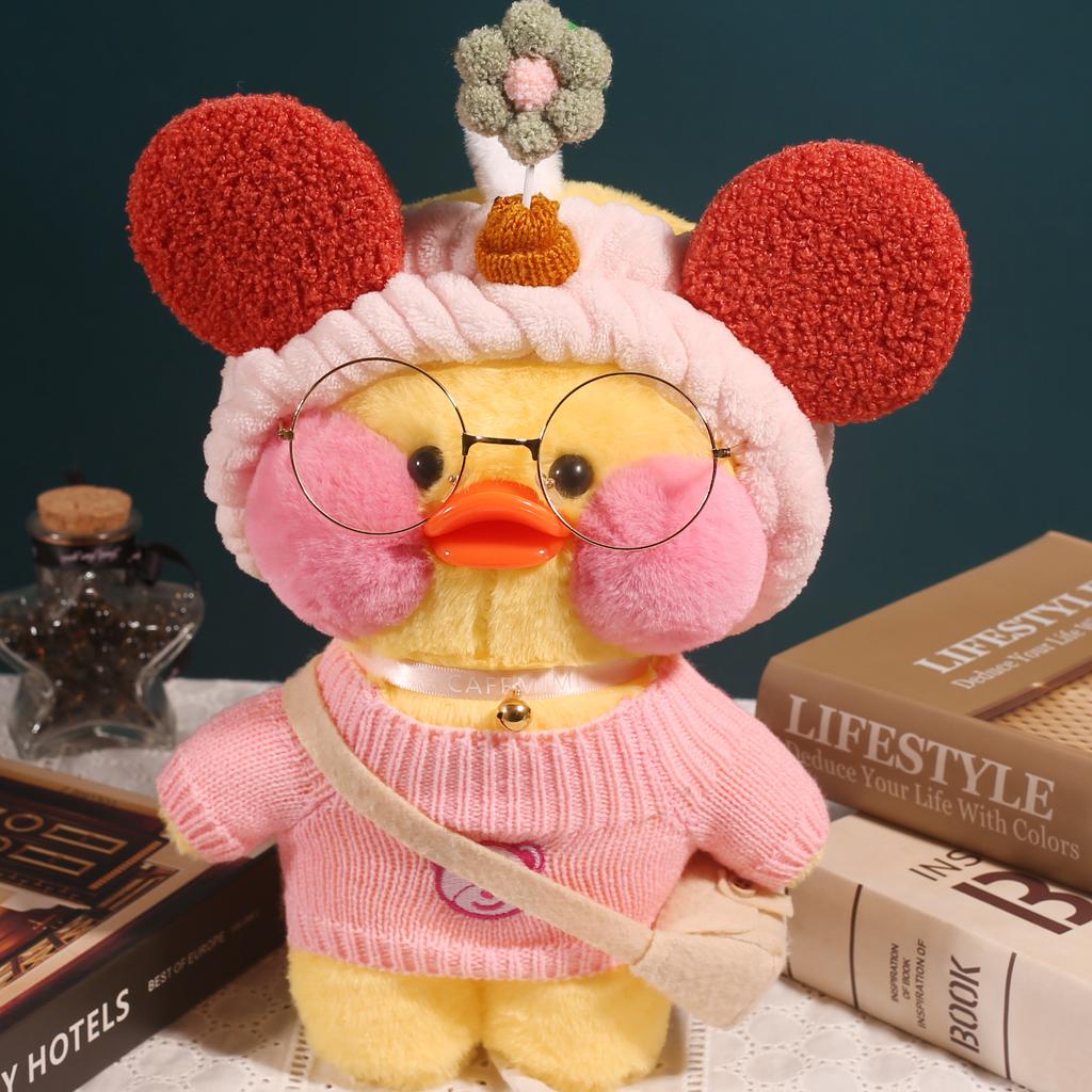 Canard à l'Acide Hyaluronique, Canard Populaire, Café Lalafanfan, Mimi Ins - Petite Figurine Peluche Canard Jaune Comme Cadeau Pour Enfants