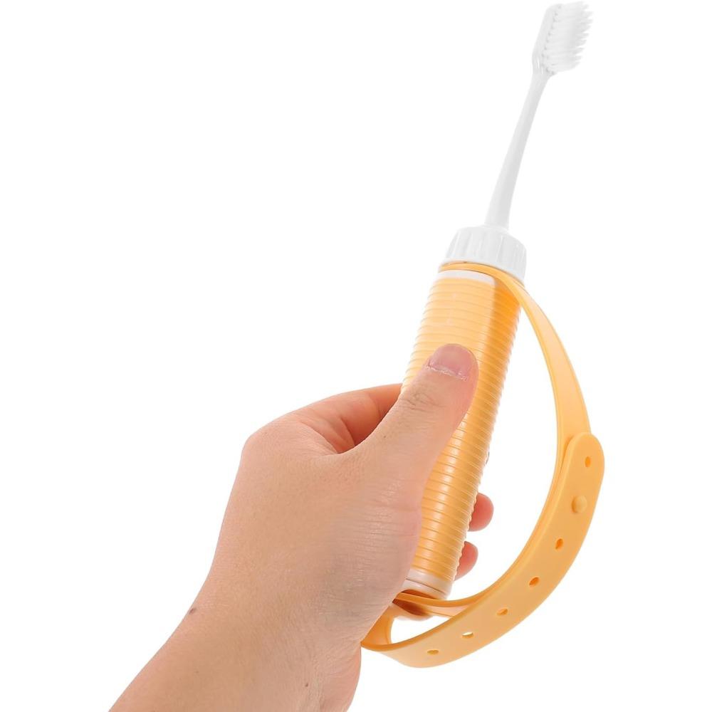 Adaptive Zahnbürste, Ergonomischer Griff Zahnbürste für Senioren mit Handzittern und Schlaganfallpatienten, Verstellbare tägliche Lebenshilfe für die Mundpflege älterer Menschen