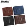Schoolbag New Casual Splicing Men's Wallet Short, Hinge Three-fold Bag Multi-card Change Bag ID Bag Men's Wallet
