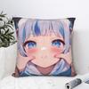 Gawr Gura Hololive Pillowcase Printing Polyester Cushion Cover Decor  Throw Pillow Case Cover Home Zipper 18"
