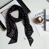 Silk scarf long strip high sense attack new Spice Girl spring and summer multi-purpose decorative small scarf headscarf headband belt belt