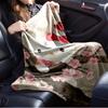 1pc Hello Kitty, Cherry Blossoms, ButterflyDigital Print Fleece Blanket - Contemporary Style, Suitable for All Seasons, Perfect for Home, Tr