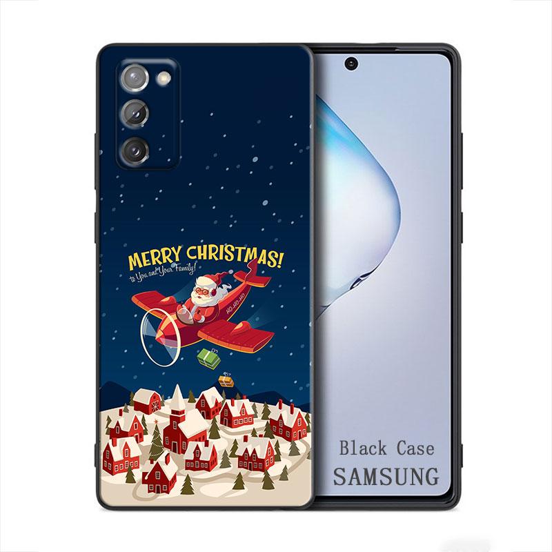 Merry Christmas Santa Claus Elk Samsung Galaxy A91 A73 A72 A71 A53 A52 A7 M62 M22 M30s M31s M33 M52 F23 F41 F42 5G 4G Phone Case
