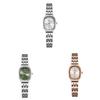 Damen-Ovale Grüne Uhr Mit Quarzwerk Und Wasserdichtem Design Für Modische Damen