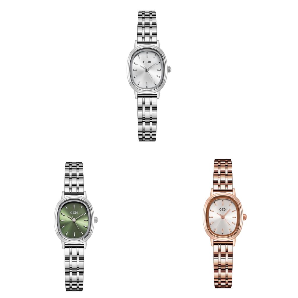 Damen-Ovale Grüne Uhr Mit Quarzwerk Und Wasserdichtem Design Für Modische Damen