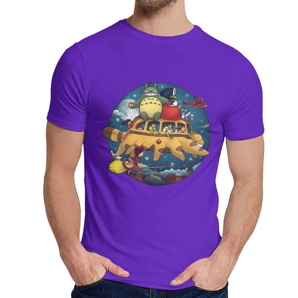 Boy Tee Shirt Hayao Miyazaki Spirited Away My Neighbor Totoro Bus Great Casual Man S O