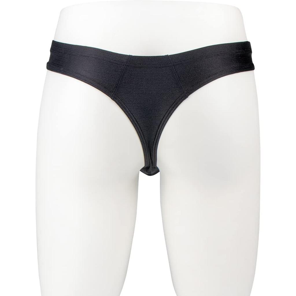 BIATUWFEI Black Sexy Underwear Popular 3D Glossy Men's T-Back Set, Stretch, Breathable, Low-Rise, Spandex, Nylon, Structure, Support,