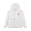 Unisex Embroidered Heart Hoodie Sweatshirt Casual Loose Fit Cotton Pullover Winter
