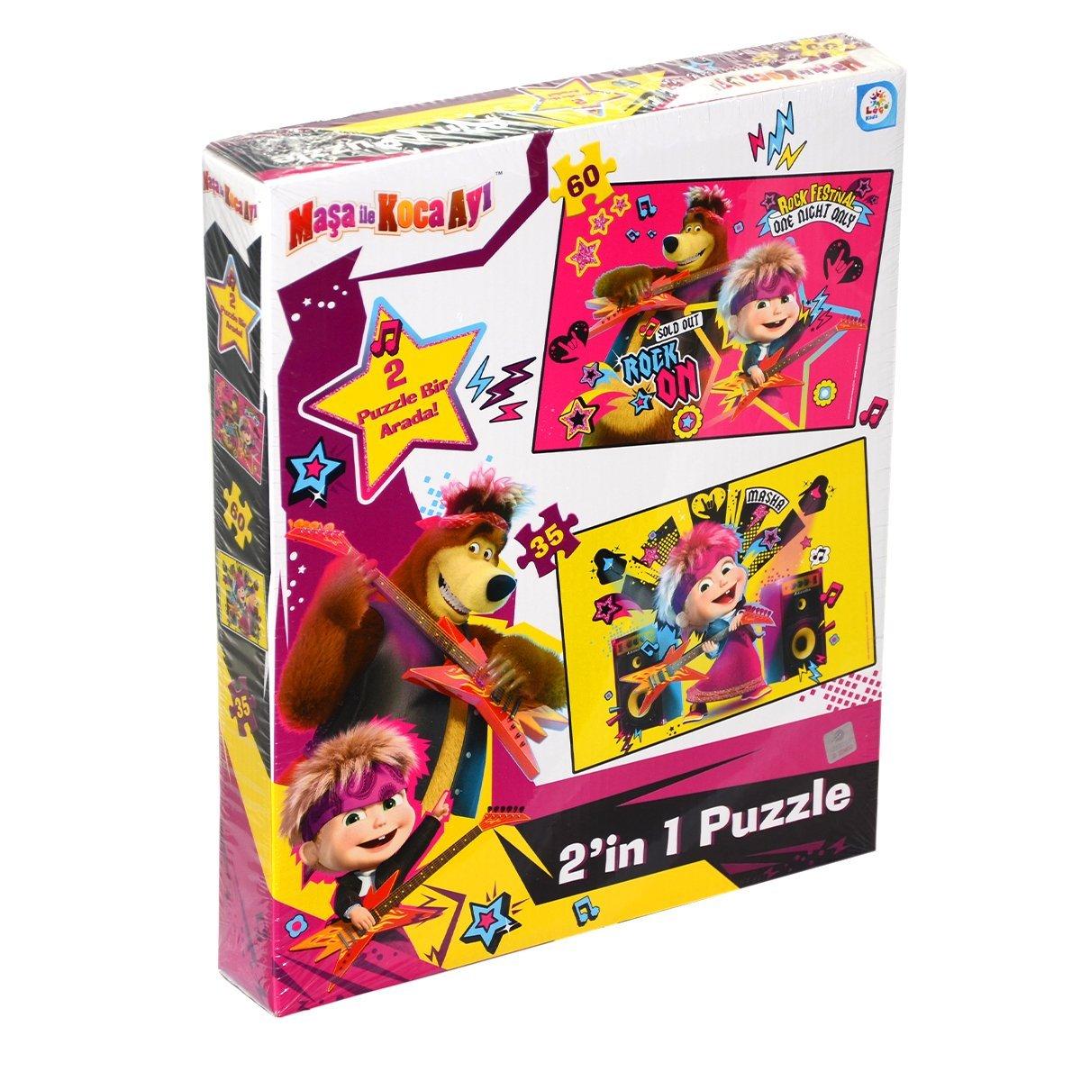 

MS7579 Laço Kids Маша и Медведь 2 Пазл в 1 Коробке / Пазл 35+60 Деталей