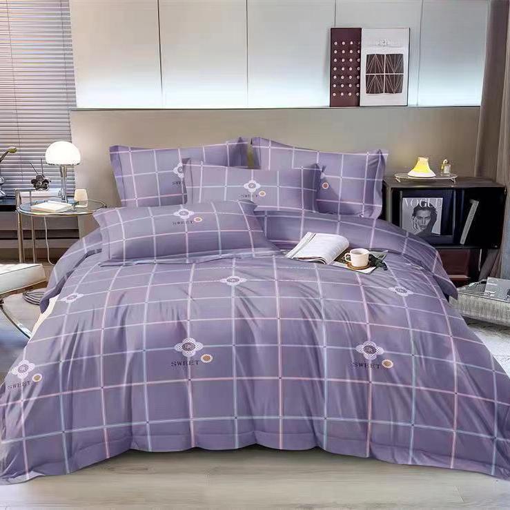 Cotton Dormitory Bedding Set: 3-Piece Quilt Cover and Single Sheet for Student Single Bed.